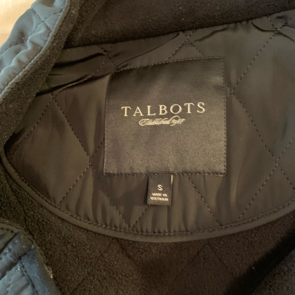 Talbots black quilted jacket - Picture 7 of 9